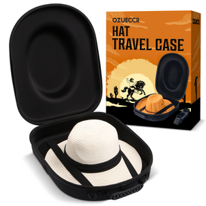Oukaning Cowboy Hat Box Travel Fedora Holder Storage Case